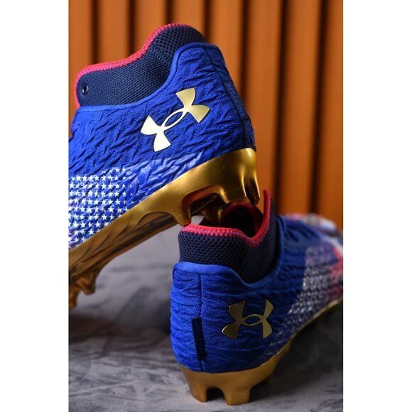 New! Size: 12.5 Men | Under Armour Spotlight 4 MC Clone USA Cleats | 3027296-400 main image 12